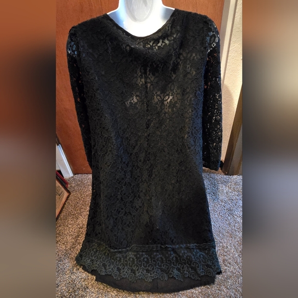 Sun Sassi Elegant Black Lace Dress NWOT SzM - Picture 8 of 9
